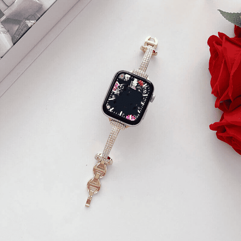Bling Rhinestones Wristband For Apple Watch Series 6 /SE /5 /4 /3 Strap Loop 38 /40 /42 /44mm Bling Rhinestones Wristband For Apple Watch Series 6 /SE /5 /4 /3 Strap Loop 38 /40 /42 /44mm